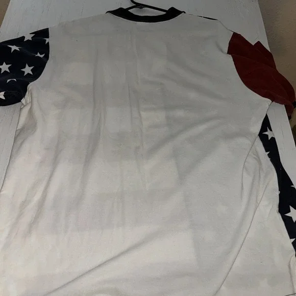 Vintage 1990s American Flag Polo Shirt Mens XL‎ Scandia Woods - Picture 3 of 3